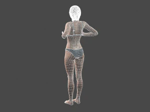 movie actress julia robert in bikini -rigged 3d character 3D Model