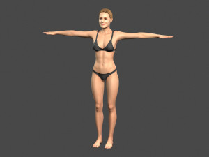 beautiful old woman -rigged 3d character 3D Model