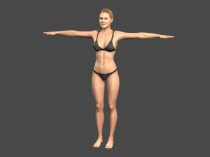 bellissima vecchia donna truccata personaggio 3d Modello 3D