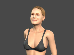 beautiful old woman -rigged 3d character 3D Model
