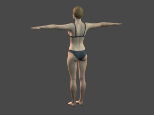 beautiful old woman -rigged 3d character 3D Model