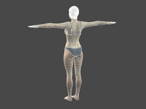 beautiful old woman -rigged 3d character 3D Model