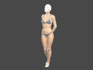 beautiful old woman -rigged 3d character 3D Model