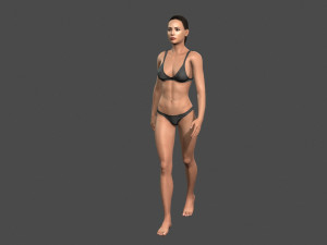 beautiful woman -rigged and animated character for unreal engine low-poly Modelo 3D