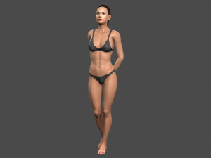 beautiful woman -rigged and animated character for unreal engine low-poly Modelo 3D
