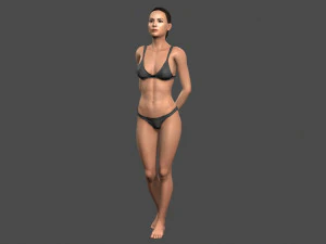 beautiful woman -rigged and animated character for unreal engine low-poly 3D Model