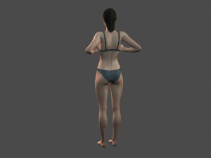 beautiful woman -rigged and animated character for unreal engine low-poly Modelo 3D