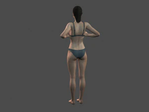 beautiful woman -rigged and animated character for unreal engine low-poly 3D Model