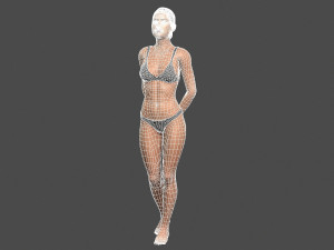 beautiful woman -rigged and animated character for unreal engine low-poly Modelo 3D