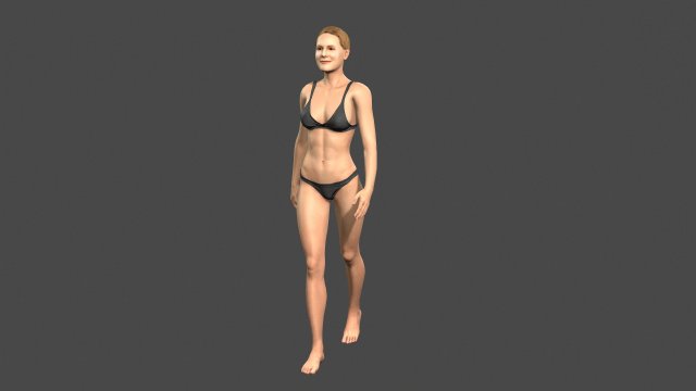 beautiful woman -rigged and animated for unity 3D 모델 .c4d .max .obj .3ds .fbx .stl .blend 