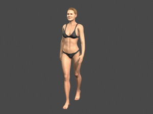 beautiful woman -rigged and animated for unity 3D Model
