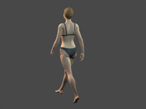 beautiful woman -rigged and animated for unity 3D 모델