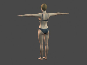 beautiful woman -rigged and animated for unity 3D 모델
