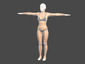beautiful woman -rigged and animated for unity 3D 모델