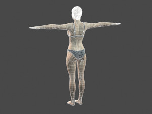 beautiful woman -rigged and animated for unity 3D 모델