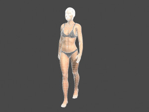 beautiful woman -rigged and animated for unity 3D 모델
