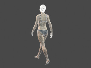 beautiful woman -rigged and animated for unity 3D 모델