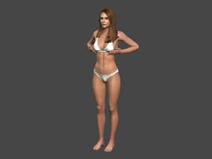 beautiful woman -rigged and animated for unity 3D मॉडल