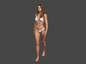 beautiful woman -rigged and animated for unity 3D मॉडल