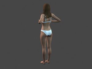 beautiful woman -rigged and animated for unity 3D मॉडल