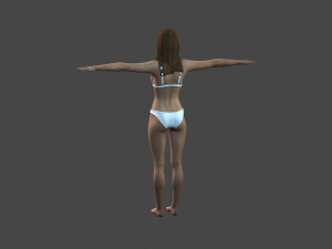 beautiful woman -rigged and animated for unity 3D मॉडल