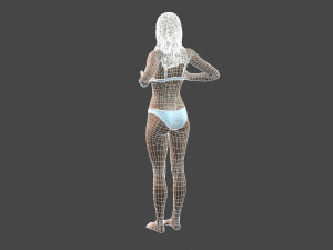 beautiful woman -rigged and animated for unity 3D मॉडल