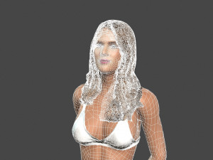 beautiful woman -rigged and animated for unity 3D मॉडल