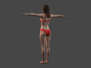 beautiful woman -rigged and animated for unity 3D Model