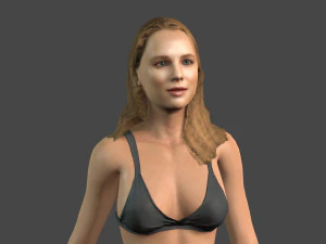 beautiful woman -rigged and animated for unity 3D Model