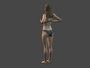 beautiful woman -rigged and animated for unity 3D Model