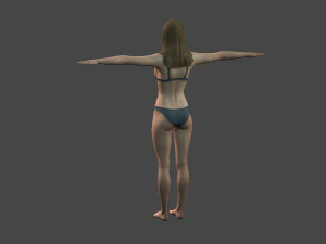 beautiful woman -rigged and animated for unity 3D Model