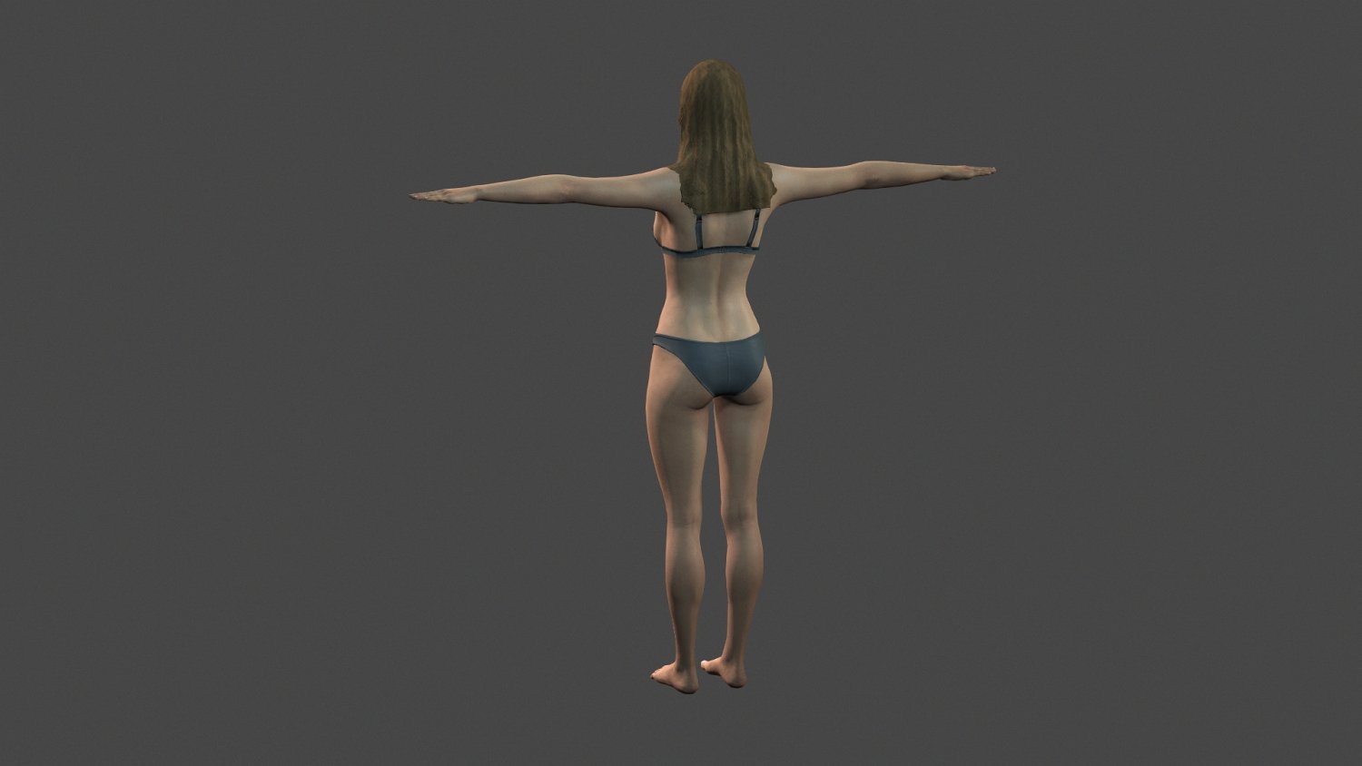 3d modeling for unity. 3д персонаж спина голая. Beautiful woman -Rigged and animated for Unity model 3d.