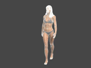 beautiful woman -rigged and animated for unity 3D Model