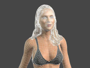 beautiful woman -rigged and animated for unity 3D Model