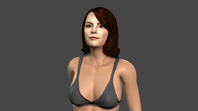 beautiful woman -rigged and animated for unity 3D Model .c4d .max .obj .3ds .fbx .stl .blend 