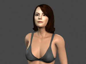 beautiful woman -rigged and animated for unity 3D Model