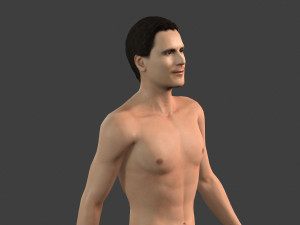 beautiful man -rigged and animated for unity 3D 模型