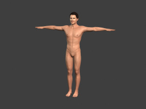 beautiful man -rigged and animated for unity 3D 模型