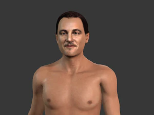 美しい男性 - 統一性を高めるために装備され、アニメーション化されています 3Dモデル