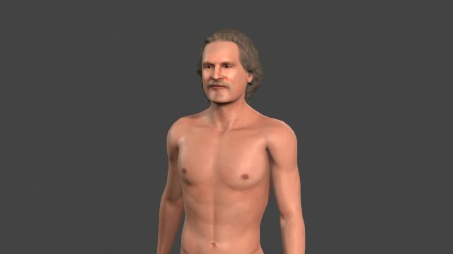 beautiful old man -rigged and animated for unity Modelo 3D .c4d .max .obj .3ds .fbx .stl .blend