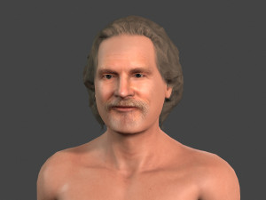 beautiful old man -rigged and animated for unity Modelo 3D