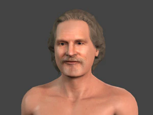 beautiful old man -rigged and animated for unity 3D Model