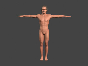 beautiful old man -rigged and animated for unity Modelo 3D