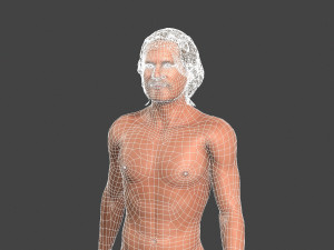 beautiful old man -rigged and animated for unity Modelo 3D