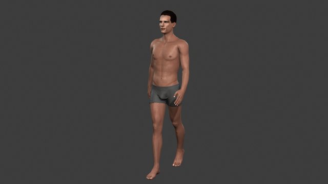 beautiful man -rigged and animated for unity 3D Модель .c4d .max .obj .3ds .fbx .stl .blend 