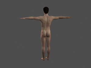 beautiful man -rigged and animated character Model 3D