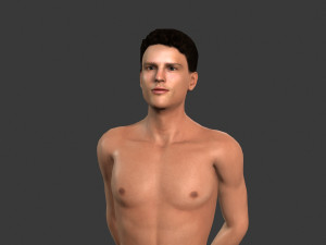 beautiful man -rigged and animated character 3D मॉडल