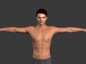 beautiful man -rigged and animated character 3D मॉडल