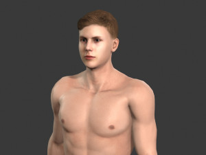 beautiful man -rigged character 3D 모델
