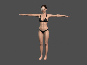 beautiful woman -rigged 3d character 3D Модель